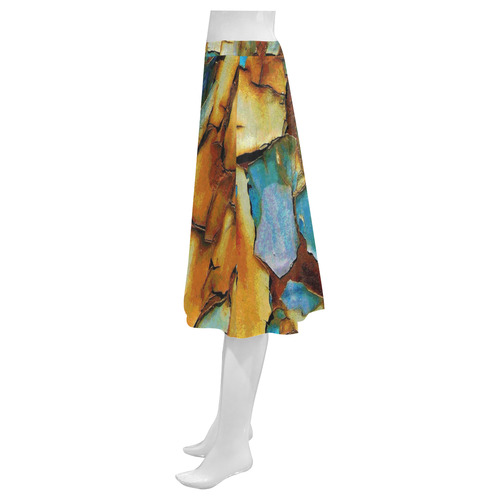 Rusty texture Mnemosyne Women's Crepe Skirt (Model D16)