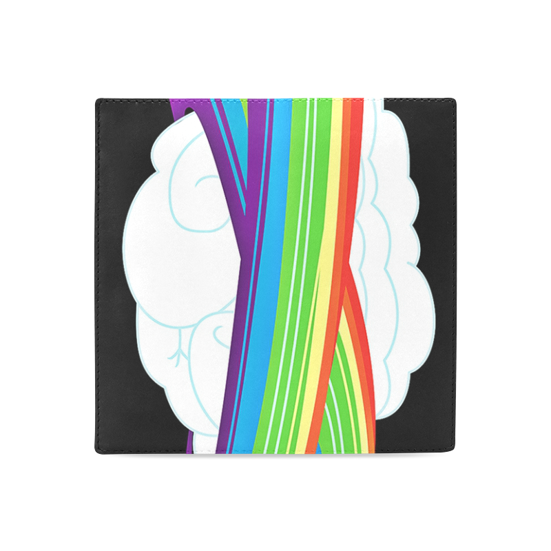 flying with rainbow dash Women's Leather Wallet (Model 1611)
