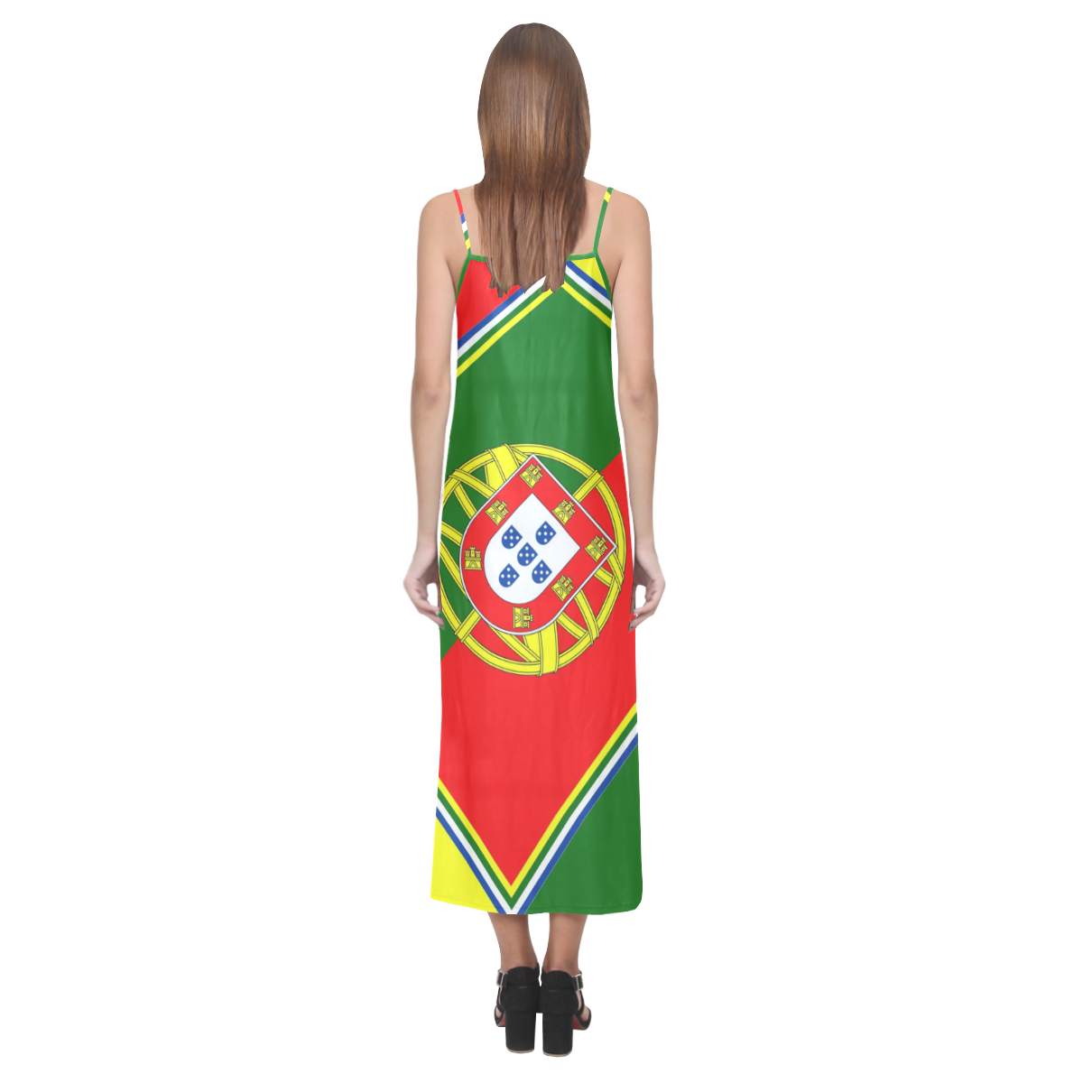 PORTUGAL V-Neck Open Fork Long Dress(Model D18)