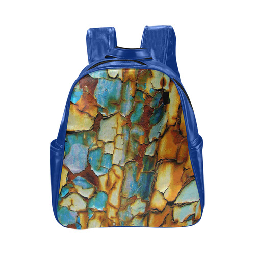 Rusty texture Multi-Pockets Backpack (Model 1636)