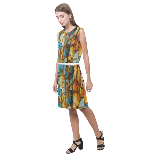 Rusty texture Eos Women's Sleeveless Dress (Model D01)
