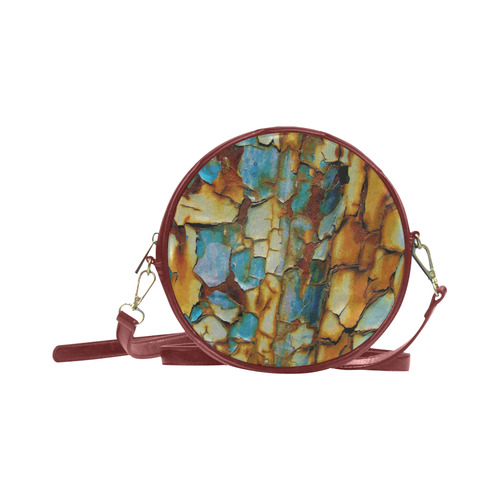 Rusty texture Round Sling Bag (Model 1647)