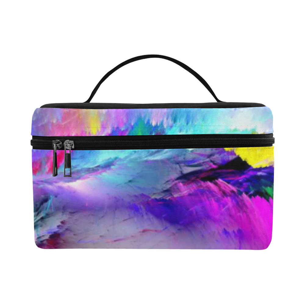 Rainbow Watercolor Cosmetic Bag/Large (Model 1658)