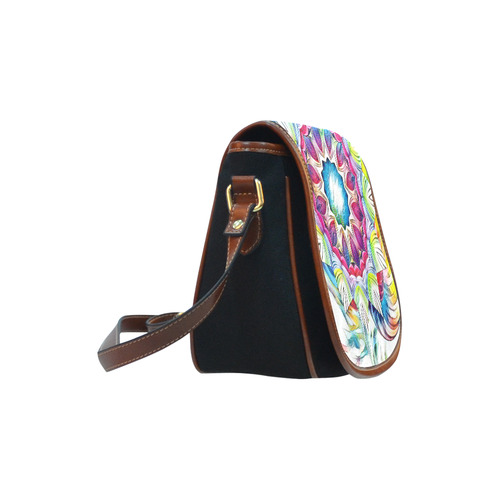 Sunshine Feeling Mandala Saddle Bag/Small (Model 1649)(Flap Customization)