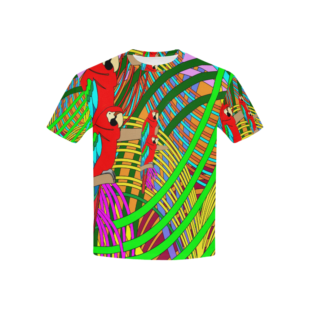 abstract parrot Kids' All Over Print T-shirt (USA Size) (Model T40)