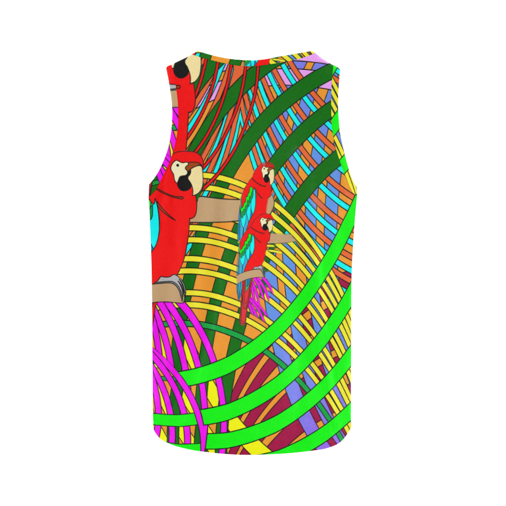 abstract parrot All Over Print Tank Top for Men (Model T43)