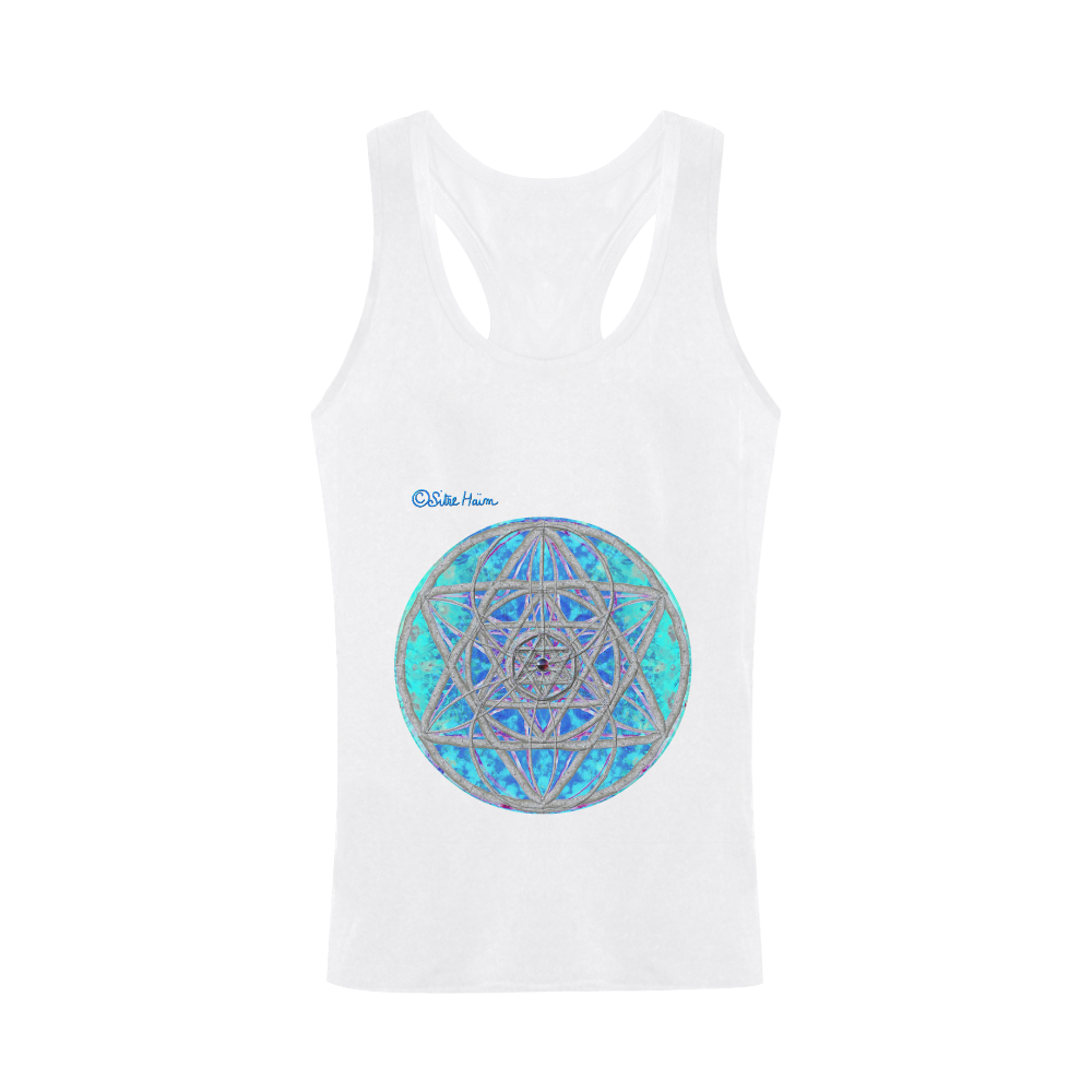 protection in blue harmony Plus-size Men's I-shaped Tank Top (Model T32)
