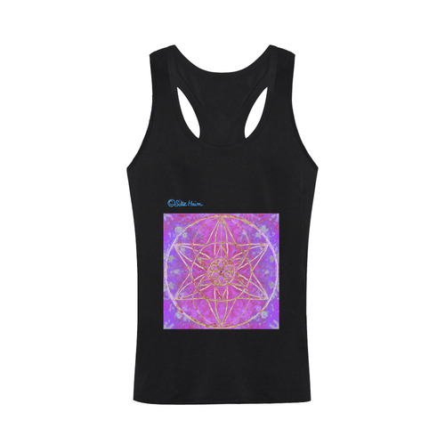 protection in purple colors Plus-size Men's I-shaped Tank Top (Model T32)