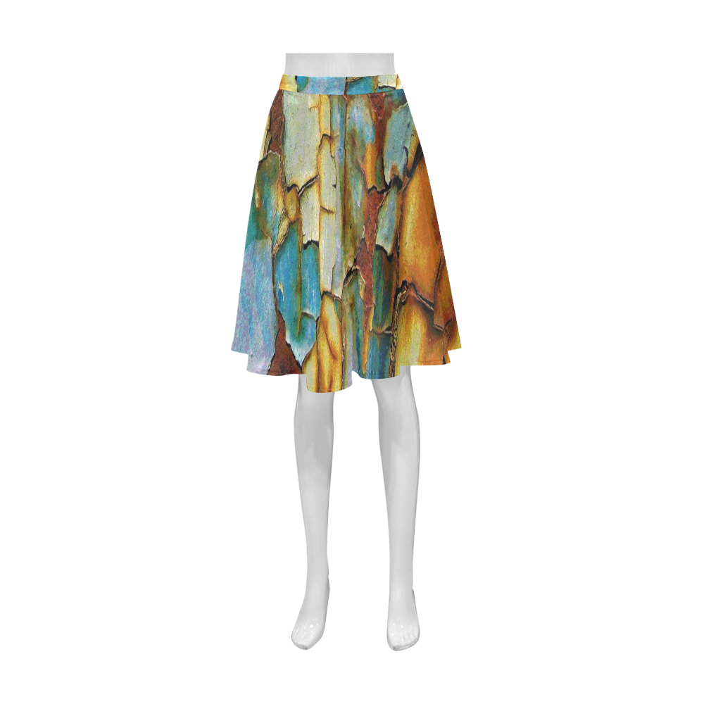 Rusty texture Athena Women's Short Skirt (Model D15)