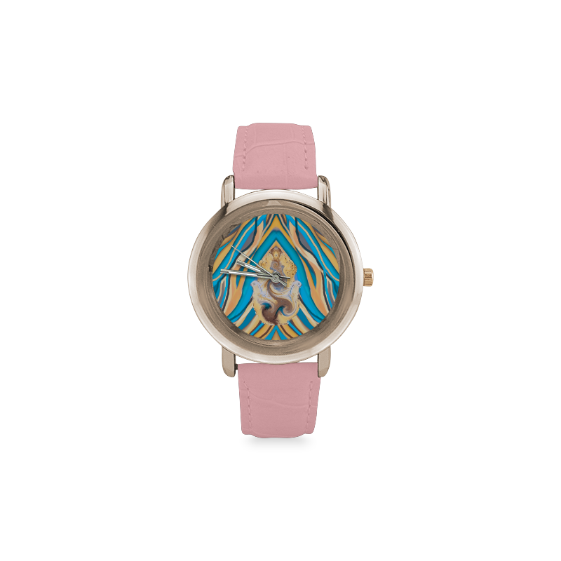 energy 2-hamsa 5 draft Women's Rose Gold Leather Strap Watch(Model 201)