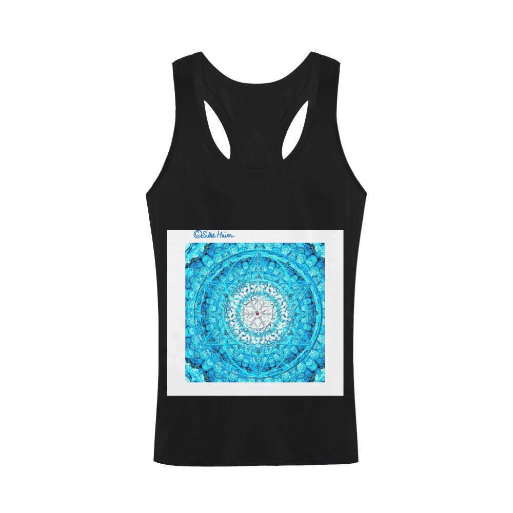 Protection from Jerusalem in blue Plus-size Men's I-shaped Tank Top (Model T32)