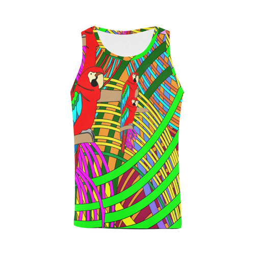 abstract parrot All Over Print Tank Top for Men (Model T43)