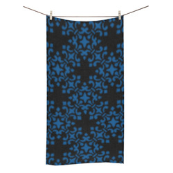 Lapis Blue Damask Bath Towel 30"x56"