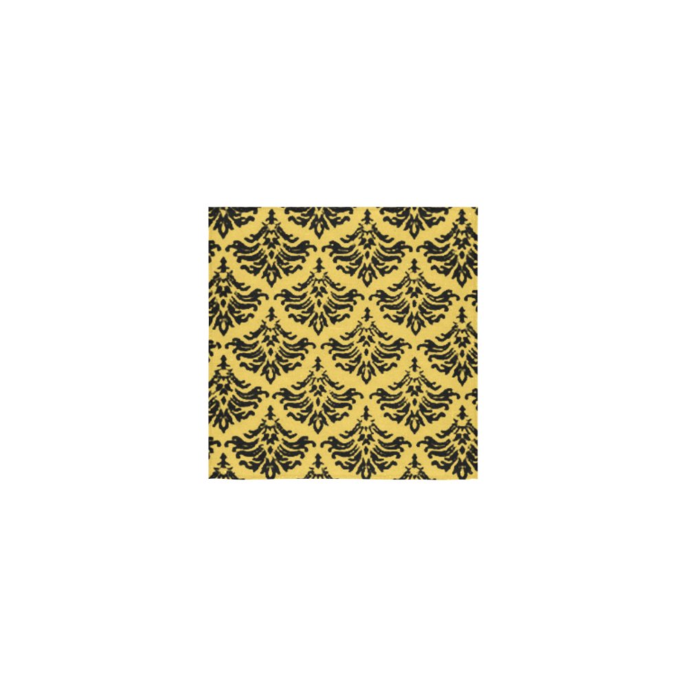 Primrose Yellow Damask Square Towel 13“x13”