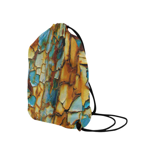 Rusty texture Large Drawstring Bag Model 1604 (Twin Sides)  16.5"(W) * 19.3"(H)