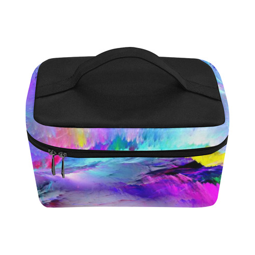 Rainbow Watercolor Cosmetic Bag/Large (Model 1658)