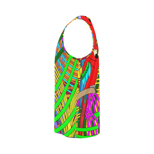 abstract parrot All Over Print Tank Top for Men (Model T43)