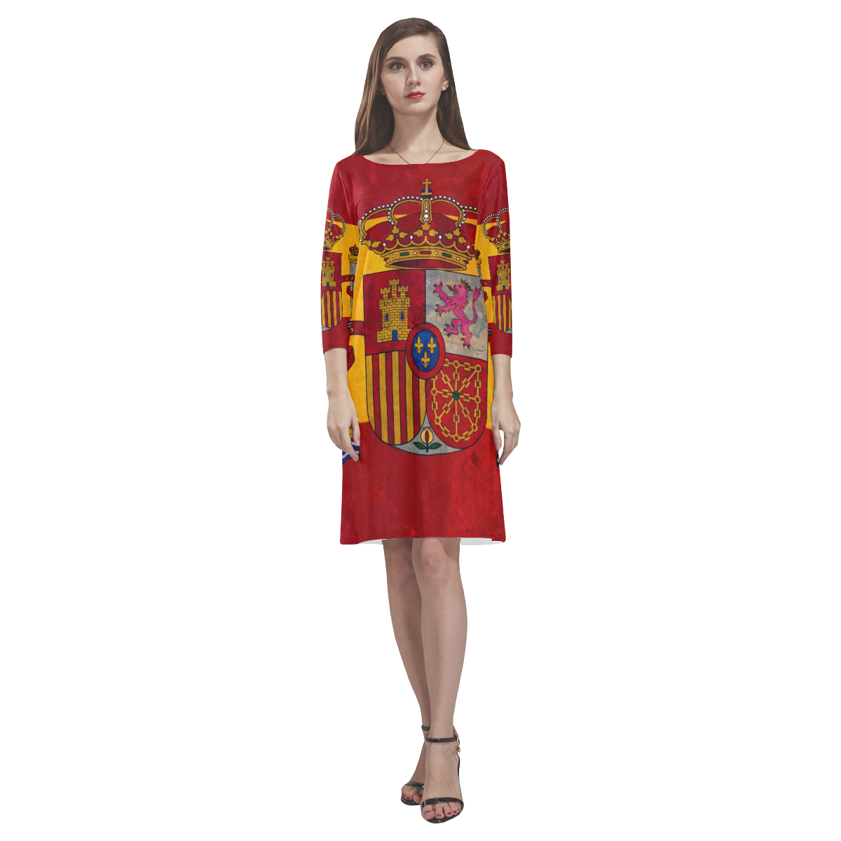 SPAIN Rhea Loose Round Neck Dress(Model D22)