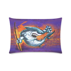 Graffiti Shark Brick Wall Custom Zippered Pillow Case 16"x24"(Twin Sides)