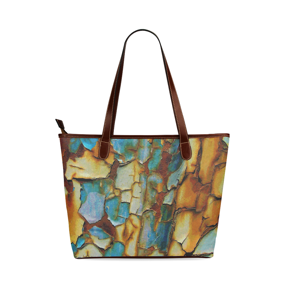 Rusty texture Shoulder Tote Bag (Model 1646)