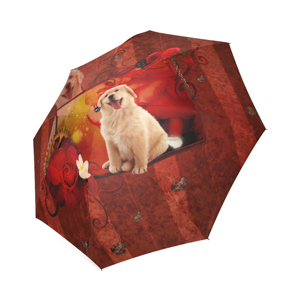 Sweet golden retriever Foldable Umbrella (Model U01)