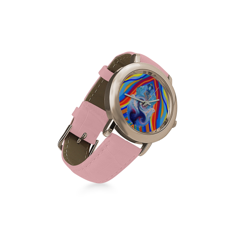 energy 2-hamsa 2 draft Women's Rose Gold Leather Strap Watch(Model 201)
