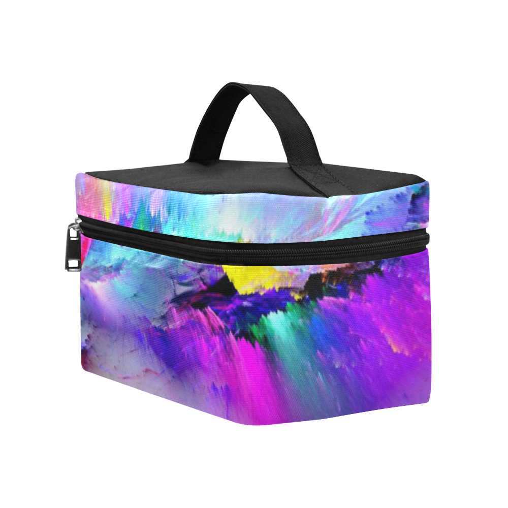 Rainbow Watercolor Cosmetic Bag/Large (Model 1658)