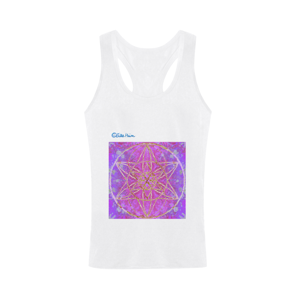 protection in purple colors Plus-size Men's I-shaped Tank Top (Model T32)