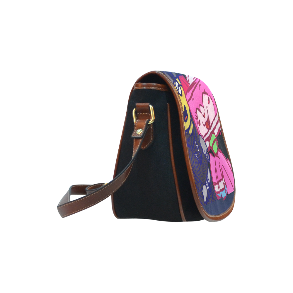 unique friends Saddle Bag/Small (Model 1649)(Flap Customization)