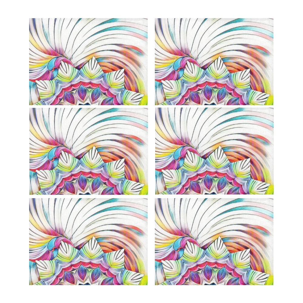 Sunshine Feeling Mandala Placemat 14’’ x 19’’ (Set of 6)