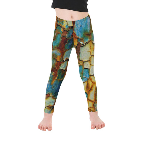 Rusty texture Kid's Ankle Length Leggings (Model L06)