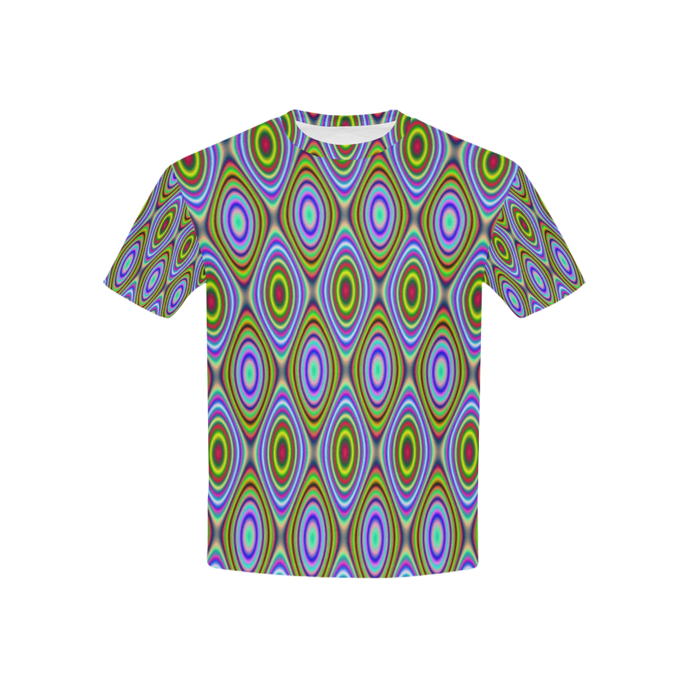 Psychedelic Peacook Eyes Kids' All Over Print T-shirt (USA Size) (Model T40)