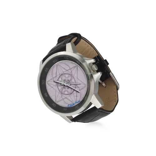 Protection- transcendental love by Sitre haim Unisex Stainless Steel Leather Strap Watch(Model 202)