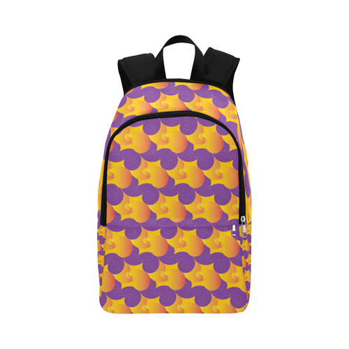 yellow and purple abstract pattern Fabric Backpack for Adult (Model 1659)