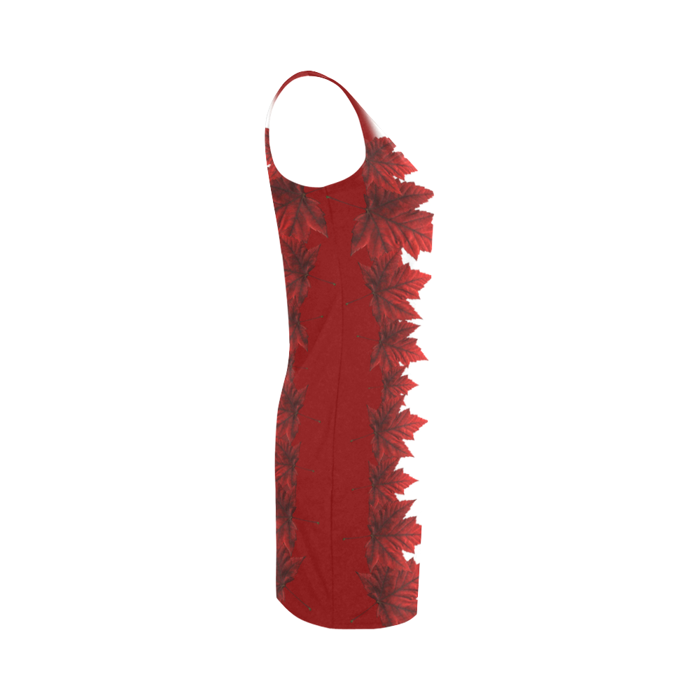 Canada Maple Leaf Dresses Fitted Canada Dress Medea Vest Dress (Model D06)