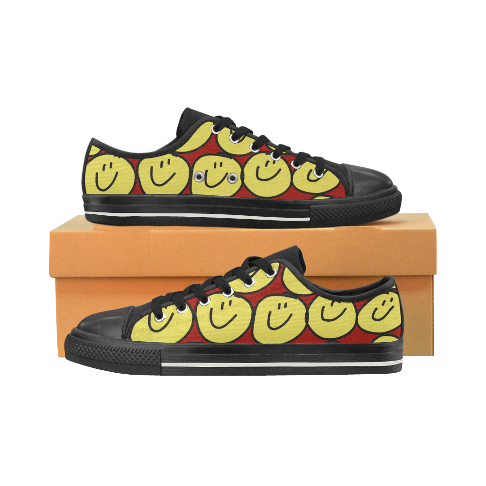 Smile Low Top Canvas Shoes for Kid (Model 018)