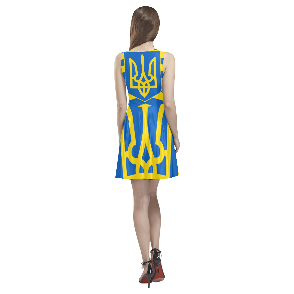 UKRAINE-2 Thea Sleeveless Skater Dress(Model D19)
