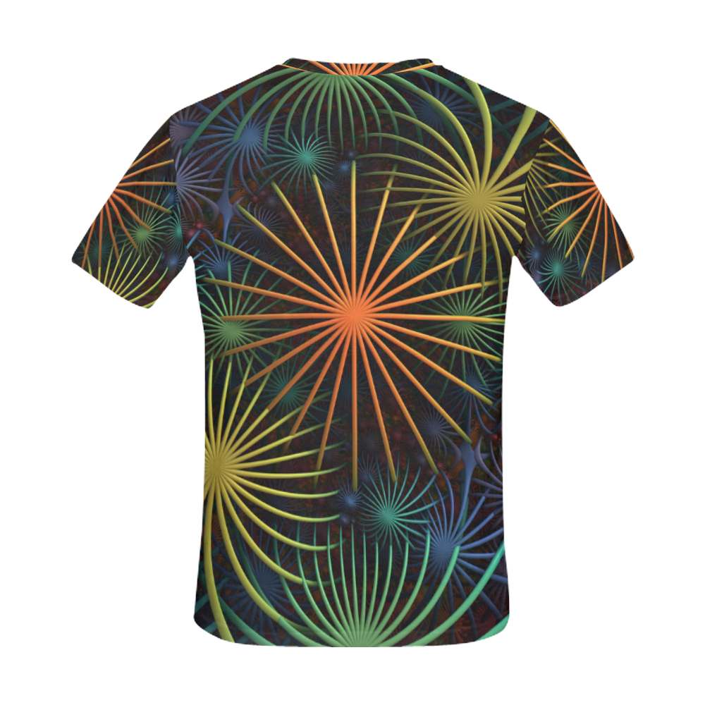 Fireworks All Over Print T-Shirt for Men (USA Size) (Model T40)