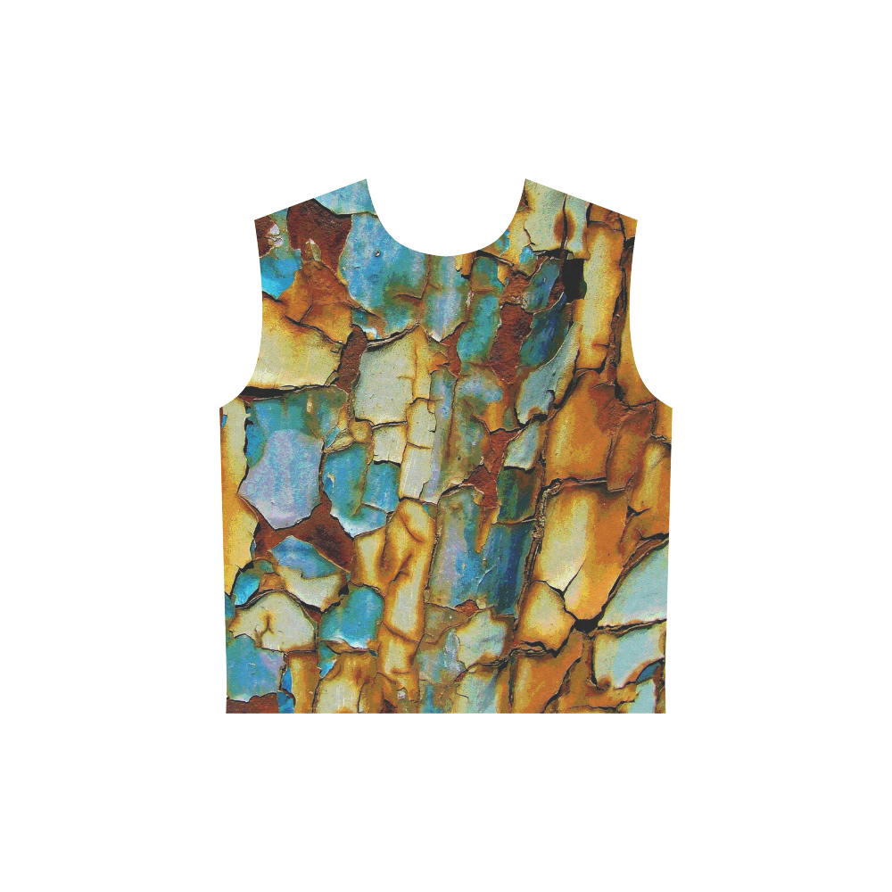 Rusty texture All Over Print Sleeveless Hoodie for Women (Model H15)