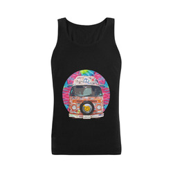 Groovy Hippie Van Plus-size Men's Shoulder-Free Tank Top (Model T33)