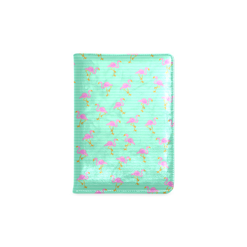 Pink and Green Flamingo Pattern Custom NoteBook A5