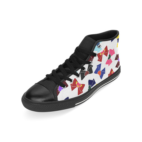 Sailor moon pattern High Top Canvas Shoes for Kid (Model 017)