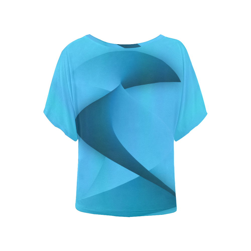 rising energy Women's Batwing-Sleeved Blouse T shirt (Model T44)