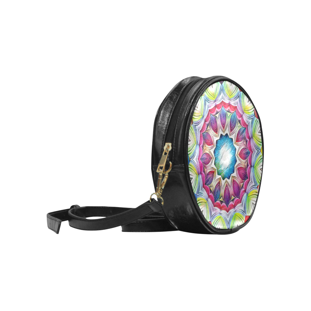 Sunshine Feeling Mandala Round Sling Bag (Model 1647)