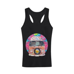 Groovy Hippie Van Plus-size Men's I-shaped Tank Top (Model T32)
