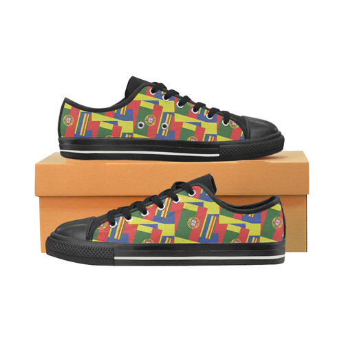 PORTUGAL (ABSTRACT) 2 Women's Classic Canvas Shoes (Model 018)
