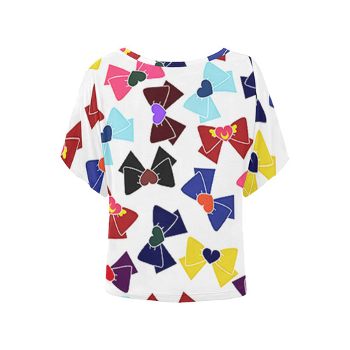 Sailor moon pattern Women's Batwing-Sleeved Blouse T shirt (Model T44)