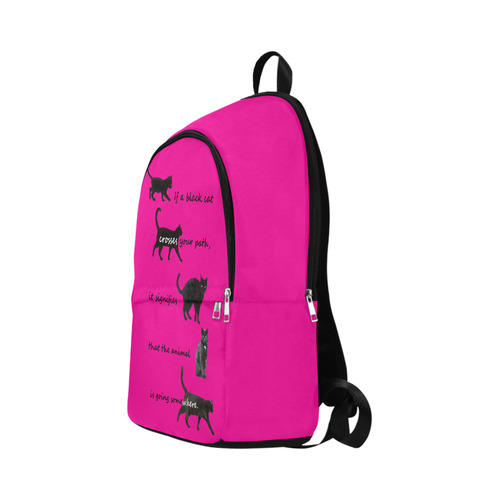 Black cat crosses your path Fabric Backpack for Adult (Model 1659)