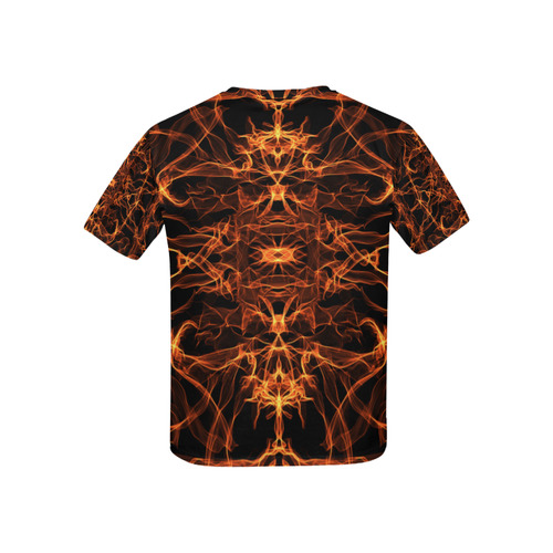 Orange SILK Arts Fractal Kids' All Over Print T-shirt (USA Size) (Model T40)