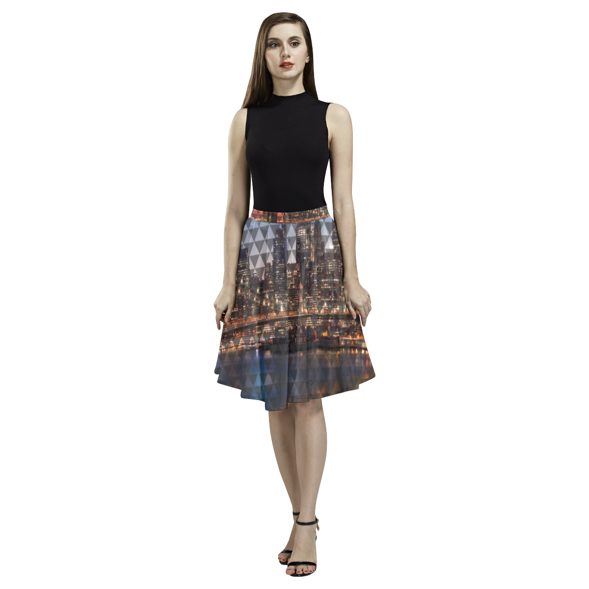 0-a11 Melete Pleated Midi Skirt (Model D15)